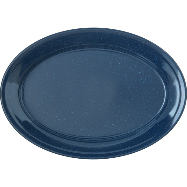 Carlisle Foodservice Mlmn Ovl Platter Tray, 12x8.5, Blue, PK24 - 4356035