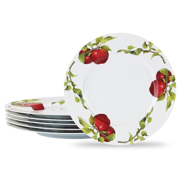 Recuerdos 6pc Melamine Dinner Plate Set  Harvest Apples - RE2646707