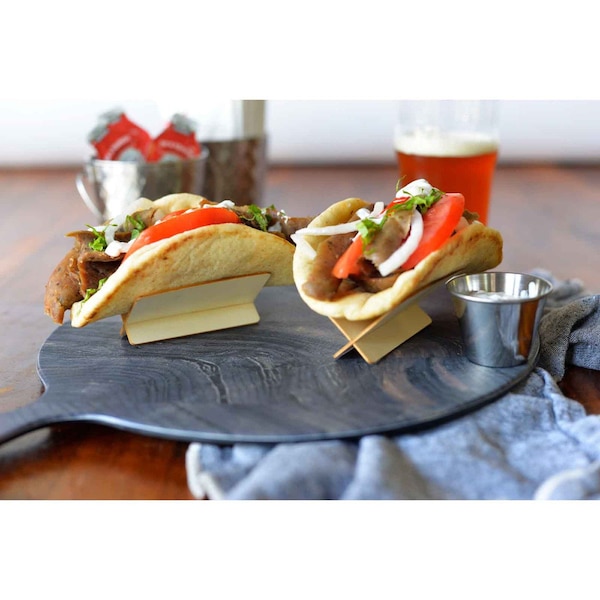 Tablecraft Disposable Taco Taxi, Wood, 3.5x2.5x, PK50 - 10516