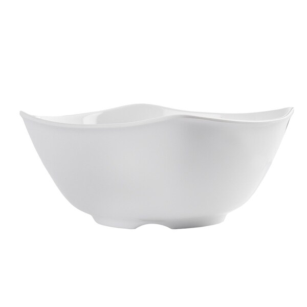 Tablecraft Wavy Melamine Bowl, White, 7" - WB7