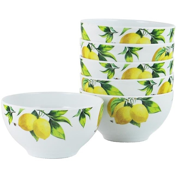 Reston Lloyd Reston Lloyd 73419 6pc Melamine Bowl Set  Fresh Lemons - 73419