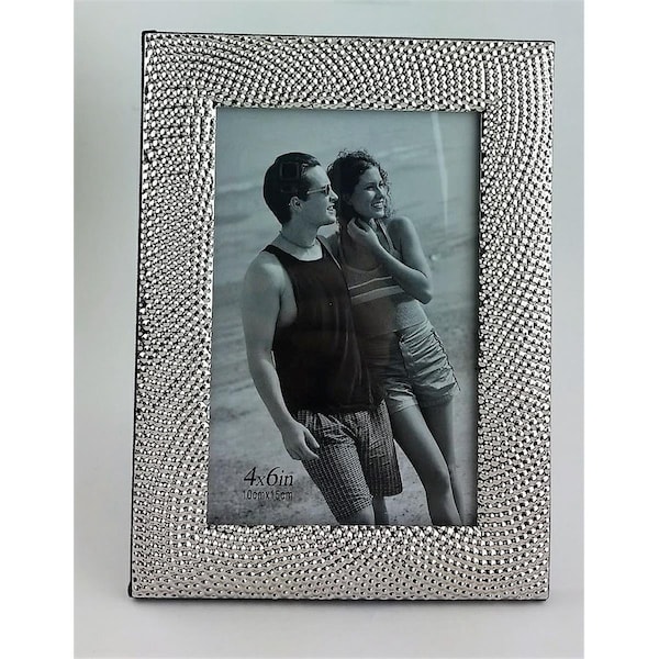 Comida 13in. Diamond Rim Mirror Charger Plate - Silver - 13 in. Dia. - CO3355923