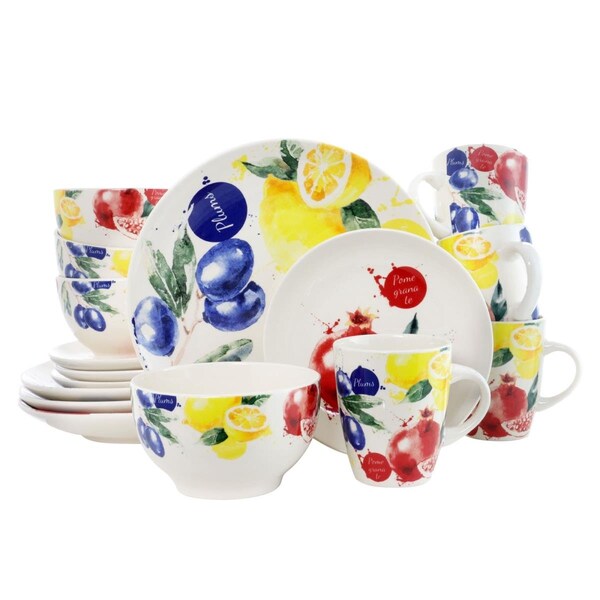 Fastfood 16 Piece Tuscan Amore Luxury Dinnerware Set with Complete Place Settings for 4 - FA2614988