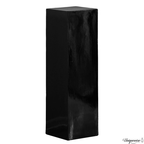 Uniquewise 40-Inch Black Fiberglass Pedestal Backdrop Stand - Stylish Flower or Cake Holder for - QI003858BK-40