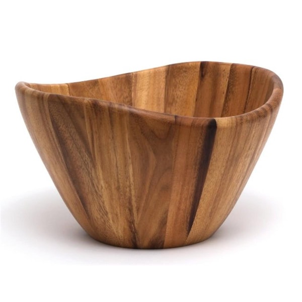 Bakebetter Lipper International Acacia Large Wave Bowl With Servers - BA25033