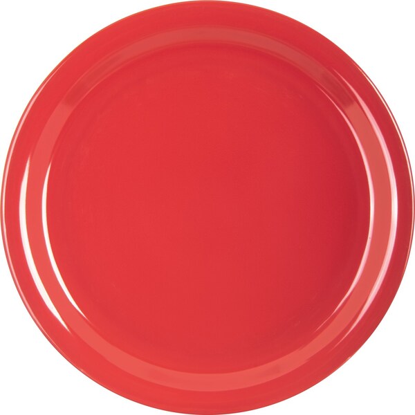 Carlisle Foodservice Melamine Dinner Plate, 9", Red, PK48 - KL20005