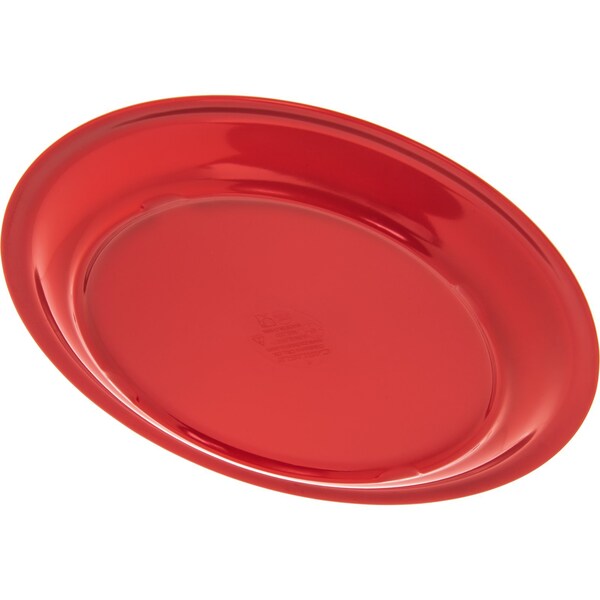 Carlisle Foodservice Melamine Dinner Plate, 9", Red, PK48 - KL20005