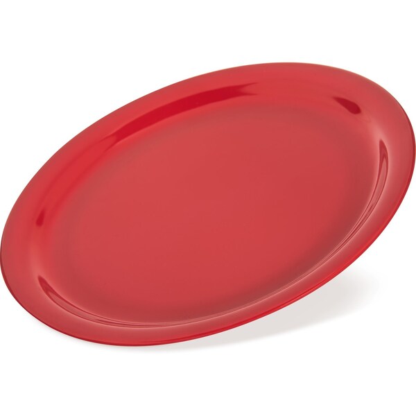 Carlisle Foodservice Melamine Dinner Plate, 9", Red, PK48 - KL20005