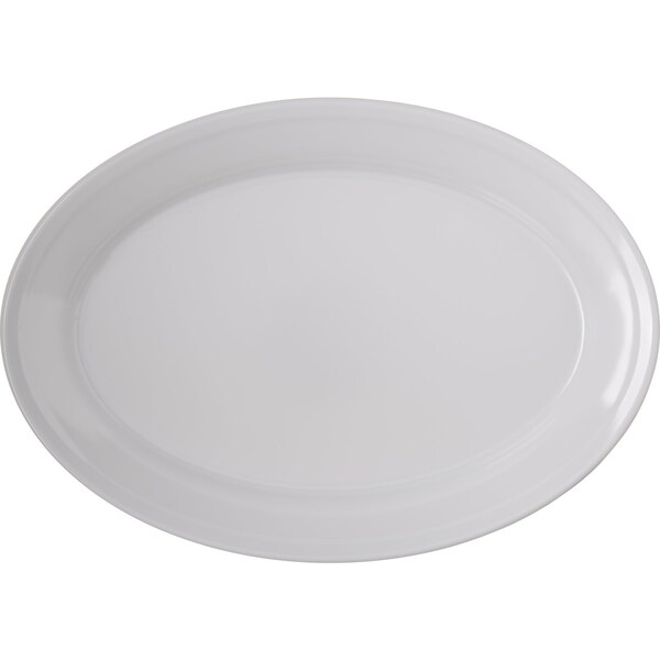 Carlisle Foodservice Mlmn Ovl Platter Tray, 12x8.5, Wht, PK24 - 4356002