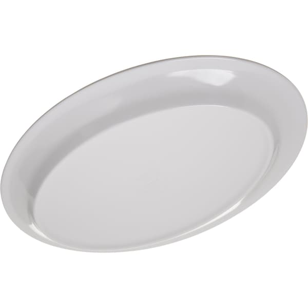 Carlisle Foodservice Mlmn Ovl Platter Tray, 12x8.5, Wht, PK24 - 4356002