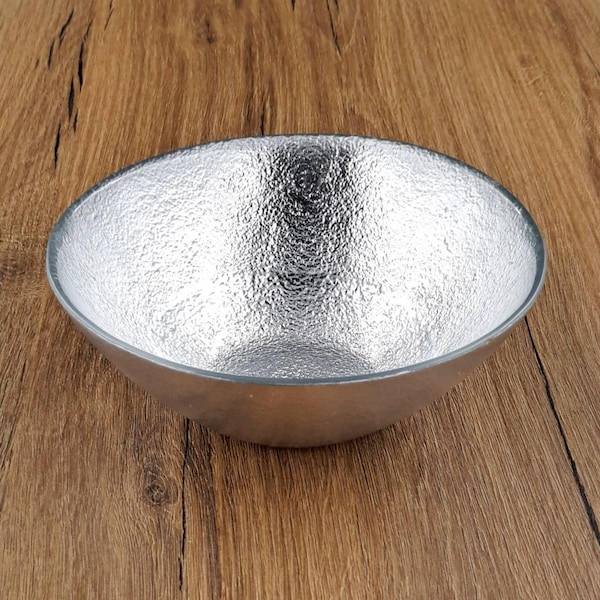 Red Pomegranate Collection 6 in. Aura Soup Bowls, Silver - Set of 4 - 4973-2