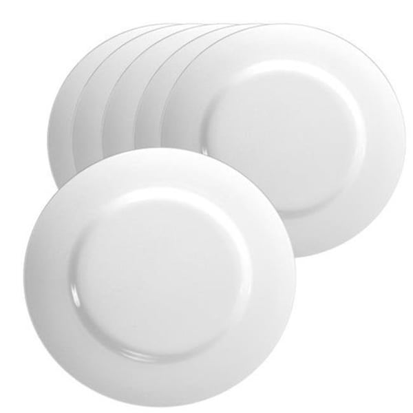 Reston Lloyd Reston Lloyd 72300SET 6pc Melamine Salad Plate Set  White - 72300SET