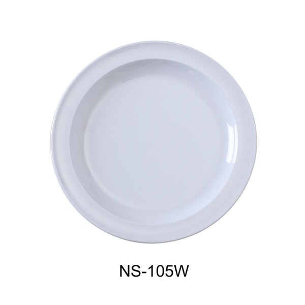 Yanco 5.5 in. Nessico Round Plate, White, 48PK - NS-105W