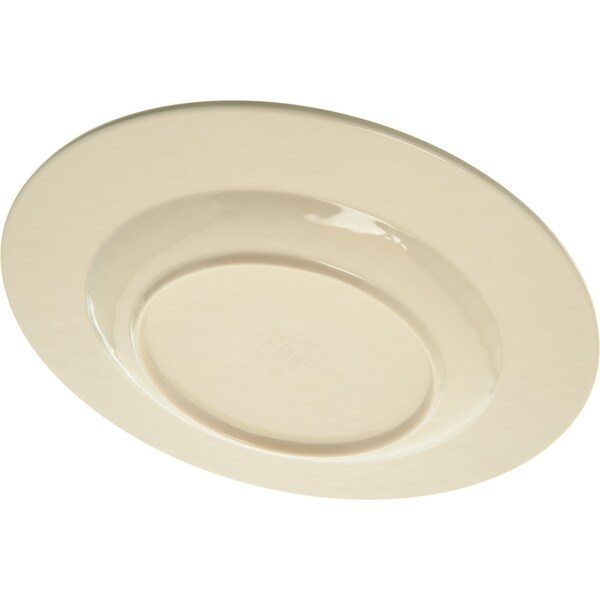 Carlisle Foodservice Melamine Salad Plate, 9", Buff, PK12 - 6400206