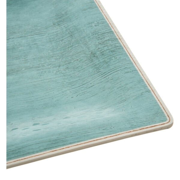 Carlisle Foodservice Melamine Square Plate, 10.5", Aqua, PK12 - 6402215