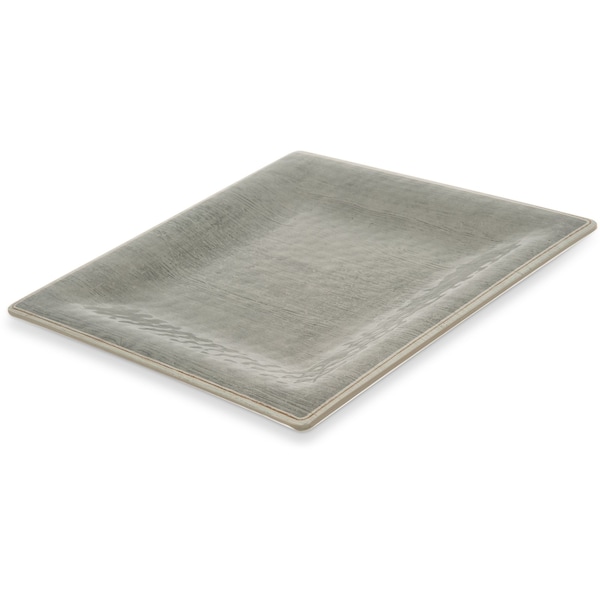 Carlisle Foodservice Melamine Square Plate, 10.5", Smoke, PK12 - 6402218