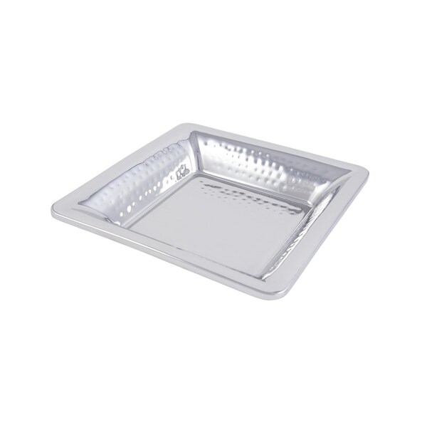 Bon Chef Cold Wave Platter Hammer Finsh  11 7/8" X 11 7/8" X 2 1/4" - 9322H