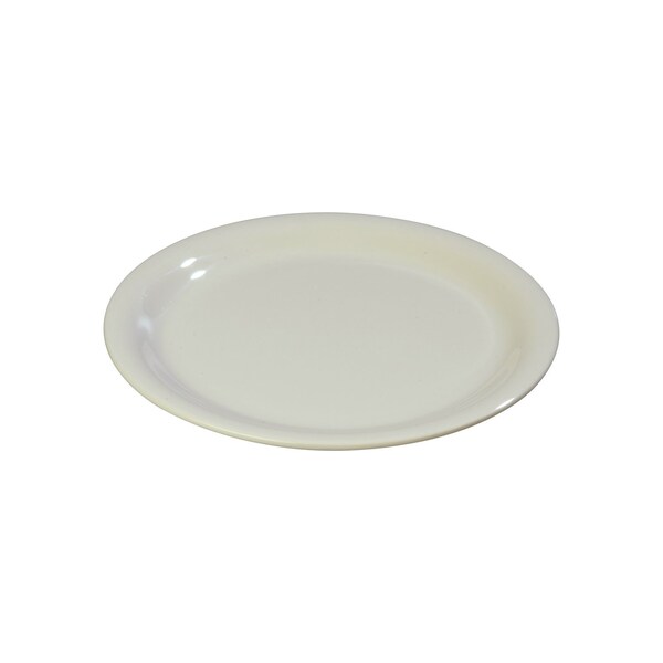 Carlisle Foodservice Narrow Rim Salad Plate, 7.25", Bone, PK48 - 3300642