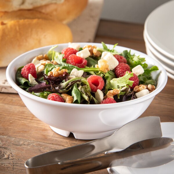 Carlisle Foodservice Mlmn Footed Serve Bowl, 24 oz., Wt, PK12 - 4373702