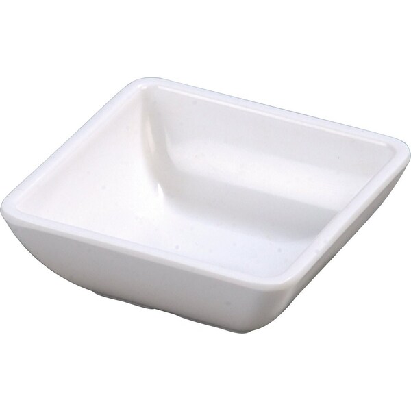 Carlisle Foodservice Melamine Square Ramekin, 2 oz, White - 086002