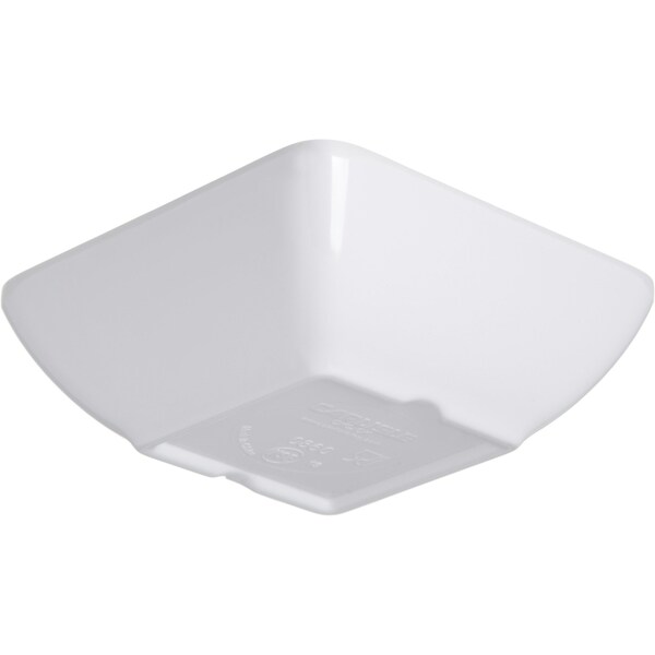 Carlisle Foodservice Melamine Square Ramekin, 2 oz, White - 086002