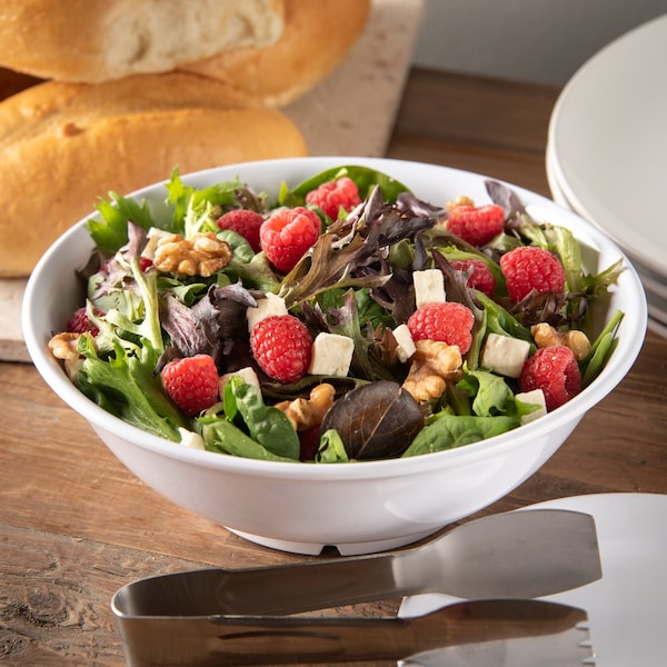 Carlisle Foodservice Mlmn Footed Serve Bowl, 36 oz., Wt, PK12 - 4373802