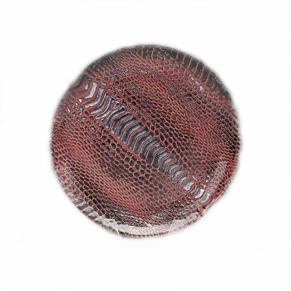 American Granby Snakeskin 8.5 in. Cognac Plate, 4PK - 2235-9