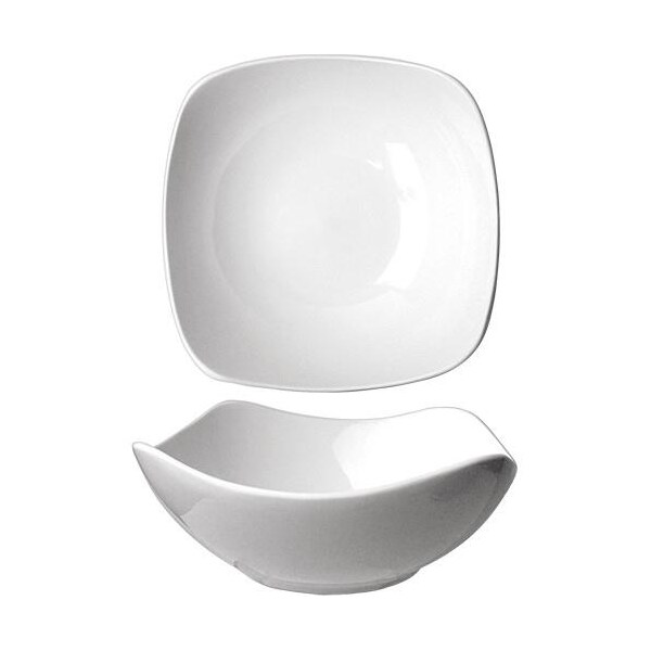 International Tableware 46 Oz Quad Square Fine Porcelain Bowl, PK12 - QP-15