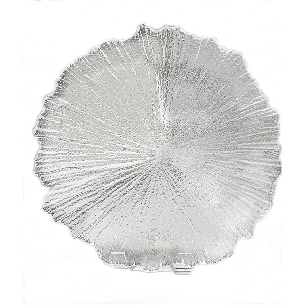 Palacedesigns Coral 11 in. Clear Plate, 4PK - PA3179243