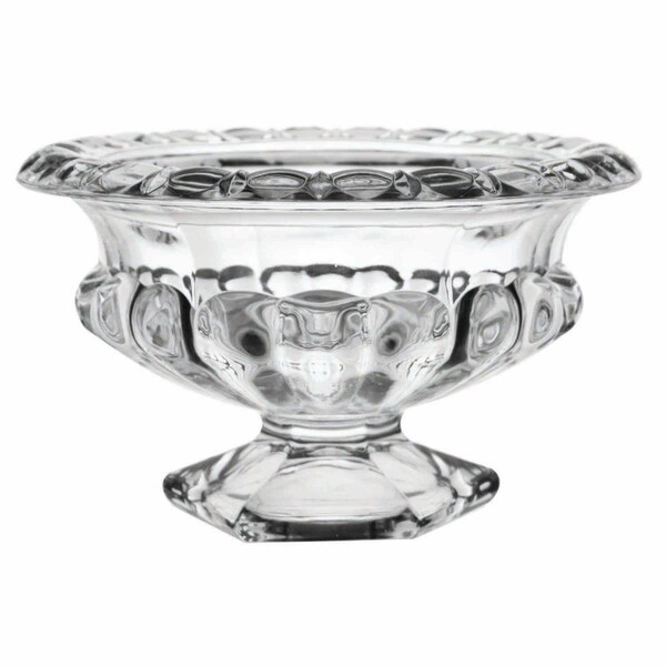 Espectaculo AI-N3478CLR-Q01 5 in. Clear Glass Abelia Compote Bowl - ES3590163