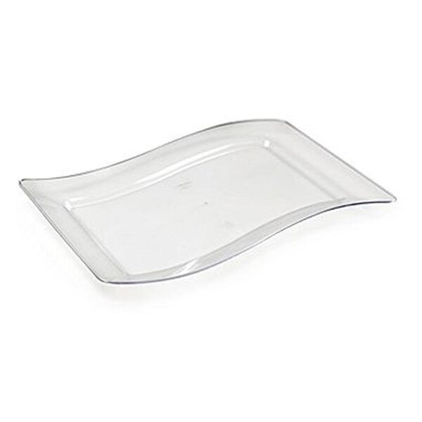 Fineline Settings Fineline Settings 1410-CL Clear Rectangle Dinner Plate - Pack of 120 - 1410-CL