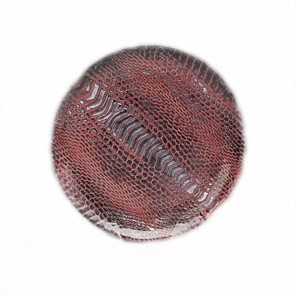 American Granby Snakeskin 6.5 in. Cognac Plate, 4PK - 2236-9