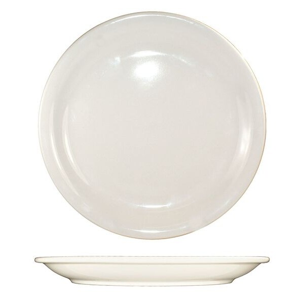 Iti Plate, 10-1/2", Ceramic American White PK12 - VA-16