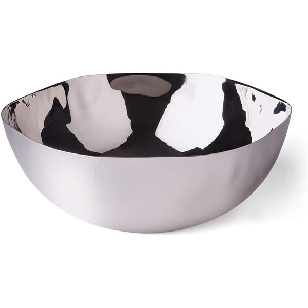 Auric 6 in. Stainless Steel Organic Shape Bowl, Silver - AU3028737