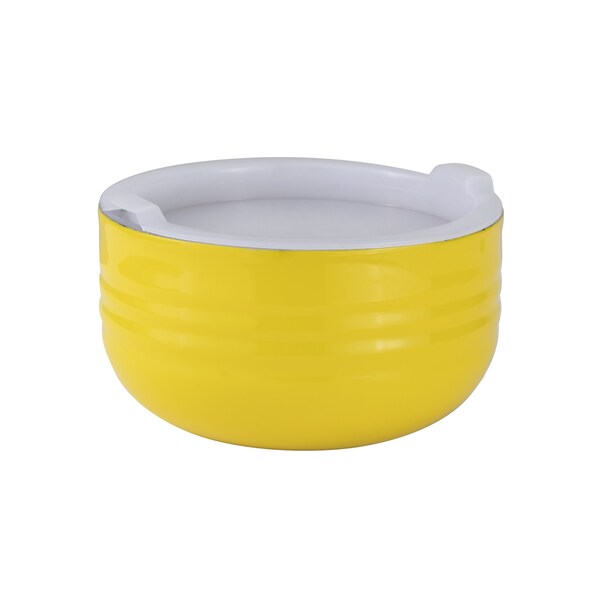 Bon Chef Cold Wave Bowl & Stacking Cover  6 3/8" Dia X 3 3/8" H  1 Qt - 9317YELLOW