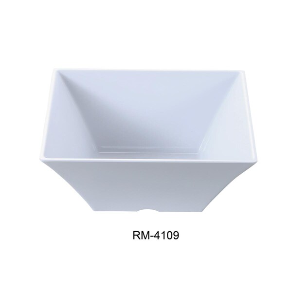 Yanco Rome 10 in. Square Bowl, White - 98 oz, 12PK - RM-4109