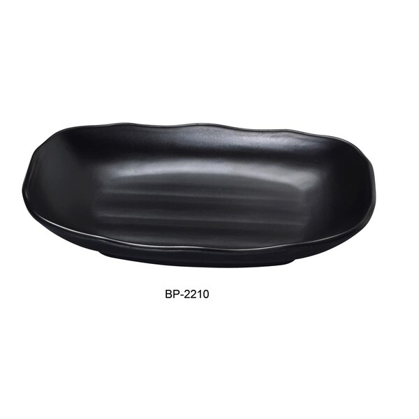 Yanco Black Pearl-1 New Rectangular Bowl, Black, 48PK - BP-2210