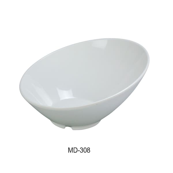 Yanco 8 in. 16 oz Milando Sheer Bowl - Melamine, White, 48PK - MD-308
