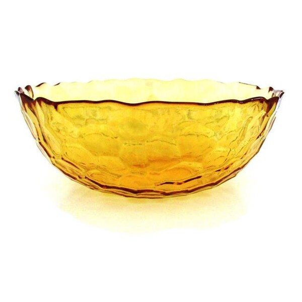 Red Pomegranate Red Pomegranate 1083-1 Hive Salad Bowl; Amber - 1083-1