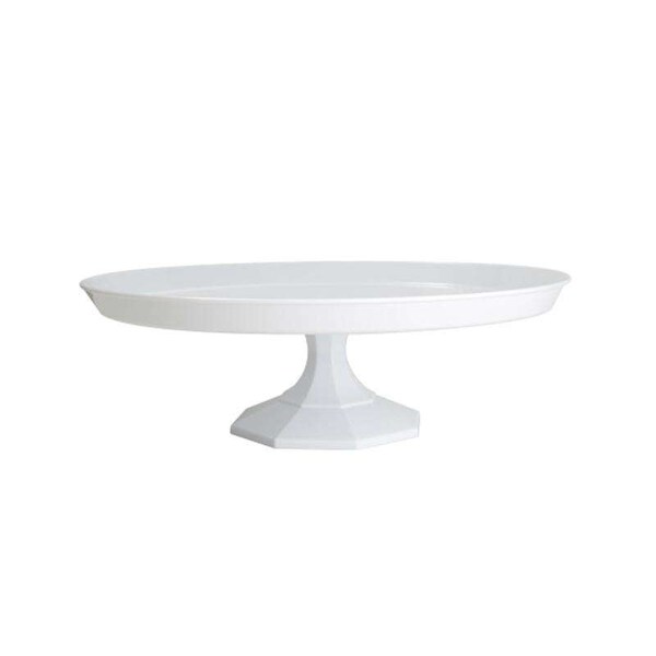 Smarty Had A Party 10.5" White Small Round Plastic Cake Stands (12 Cake Stands), 12PK - CS105W-CASE