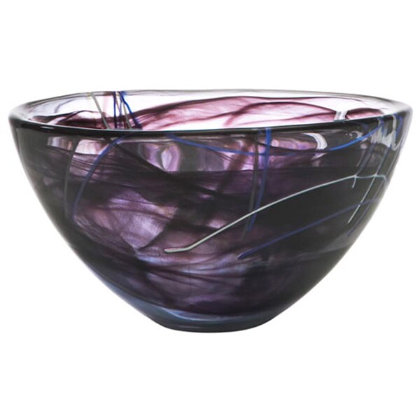 Kosta Boda 9 in. Contrast Bowl - Black - 7050610