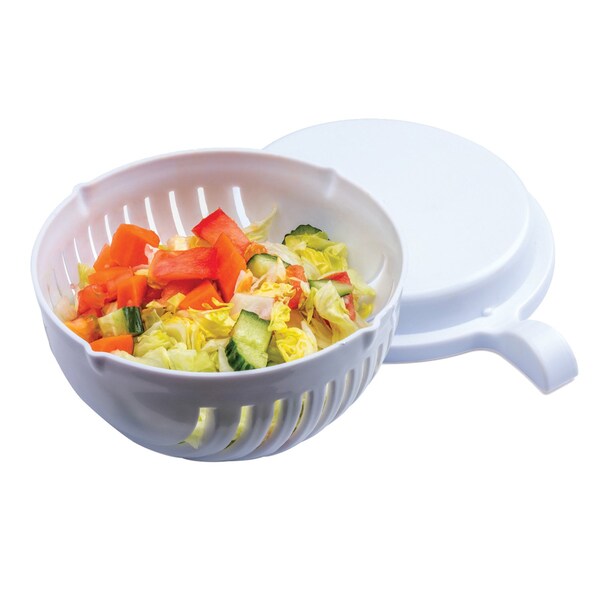 1947Kitchen Quick-Chop Easy Salad Fruits Cutter Slicer Bowl - TI-SCB-WHI