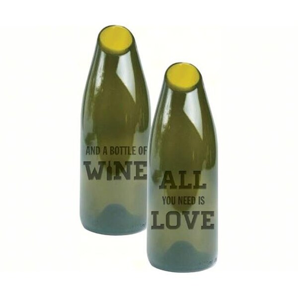 Evergreen Enterprises Evergreen Enterprises EG8GCH006 By The Bottle Large Glass Cork Carafe All You Need Is Love And Wine - EG8GCH006