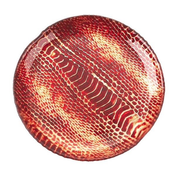 American Granby Snakeskin 6.5 in. Coral Plate, 4PK - 2236-4