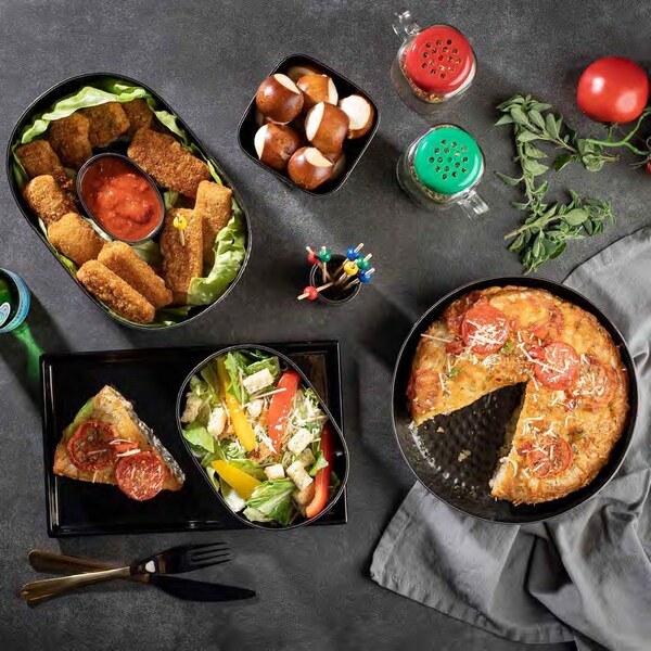 Tablecraft Oval Aluminum Bowl, 6.5x4.75x2.375", Black - 10703