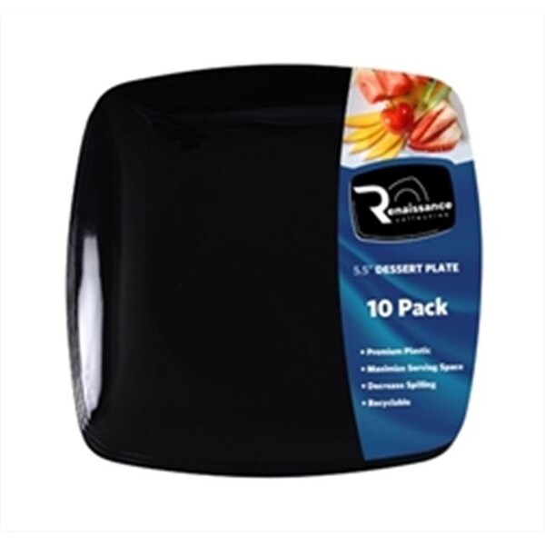 Fineline Settings Fineline Settings 1506-BK Black Dessert Plate - 1506-BK