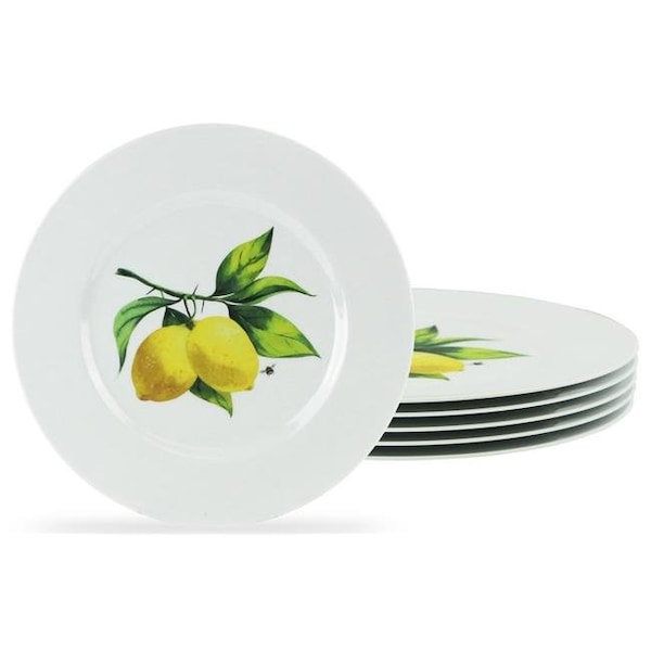 Reston Lloyd Reston Lloyd 72419 6pc Melamine Salad Plate Set  Fresh Lemons - 72419