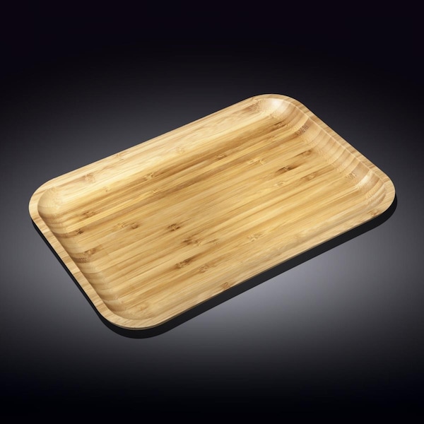 Wilmax WL-771055-A 13 x 9 in. Bamboo Platter, 24PK - WL-771055/A