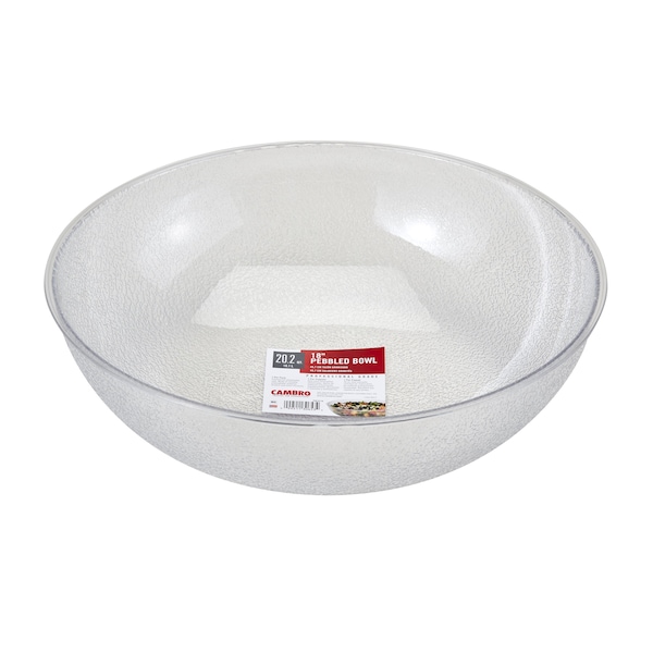 Cambro Camwear 18" 20.2 qt. Polycarbonate Unbreakable Pebble Plastic Bowl - PSB18176