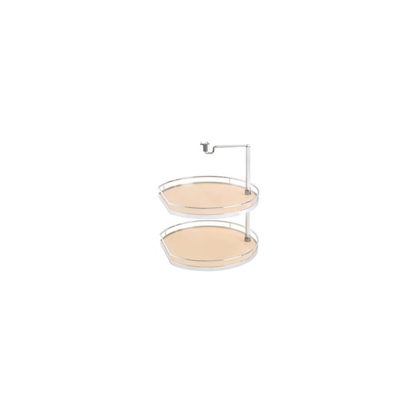 Kessebohmer D-Shape 2 Shelf 26 to 30-1/2H Champagne Maple Twister Lazy Susan Set - 2500610103